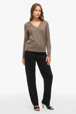 Jersey de punto con cuello pico