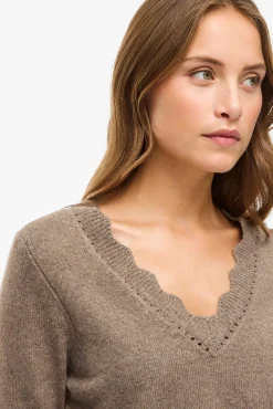 Jersey de punto con cuello pico