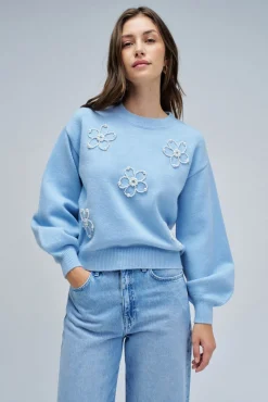 Jersey de punto con perlas