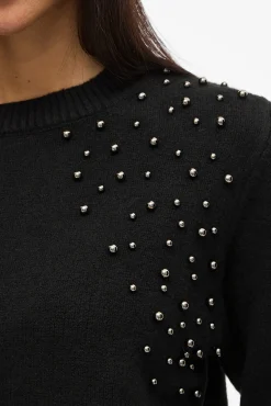 Jersey de punto con tachas