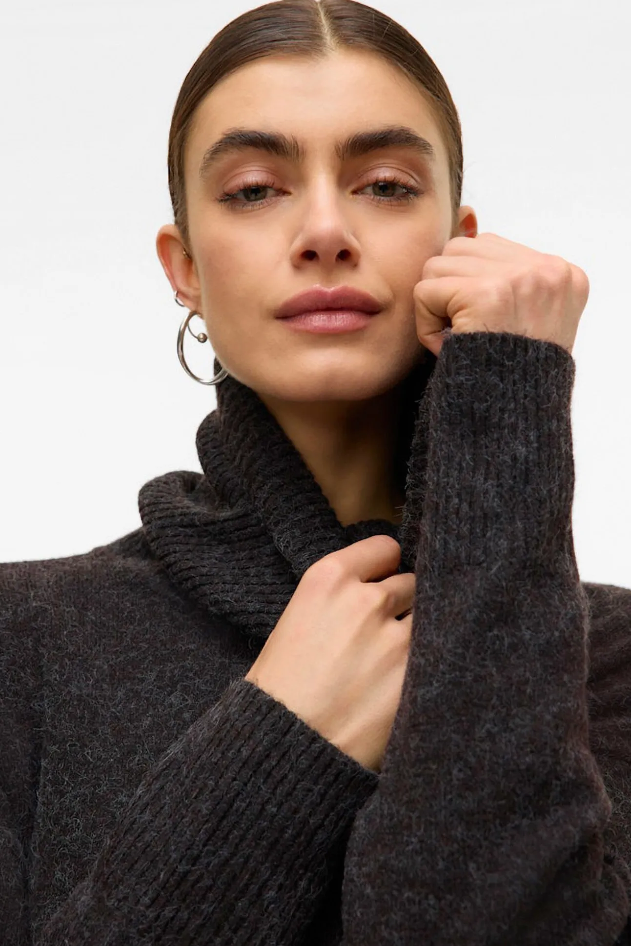 Jersey de punto cuello vuelto