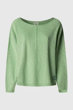 Jersey de punto de manga larga con detalle en las mangas.