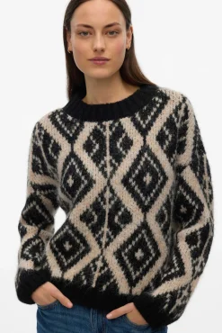 Jersey de punto grueso con estampado