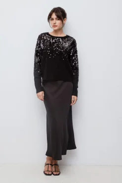 Jersey de punto lentejuelas