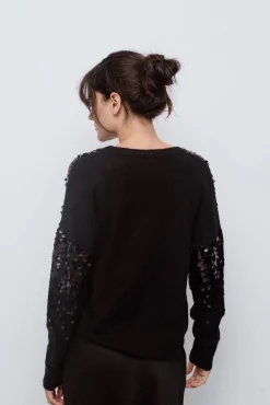 Jersey de punto lentejuelas