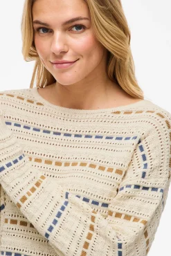 Jersey de rayas con calados