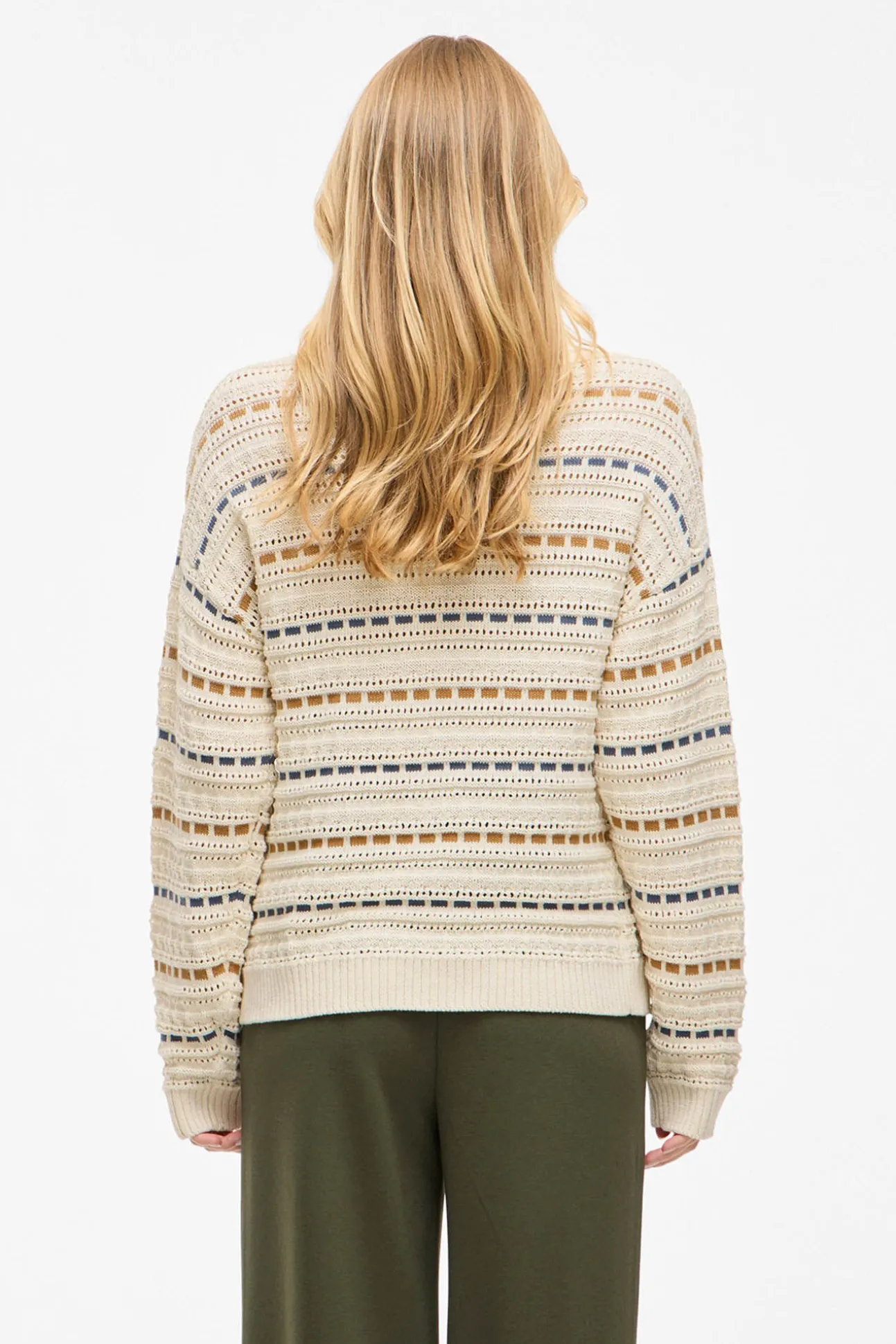 Jersey de rayas con calados