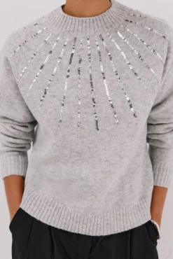 Jersey delantero lentejuelas.