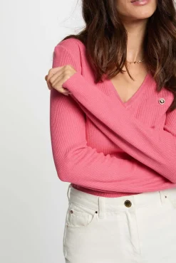 Jersey entallado con cuello en V