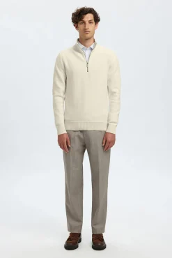 Jersey estructura media cremallera 100% algodón orgánico.