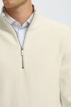 Jersey estructura media cremallera 100% algodón orgánico.