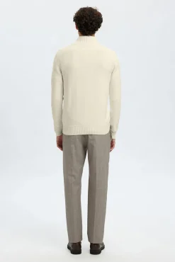 Jersey estructura media cremallera 100% algodón orgánico.