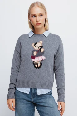Jersey intarsia oso