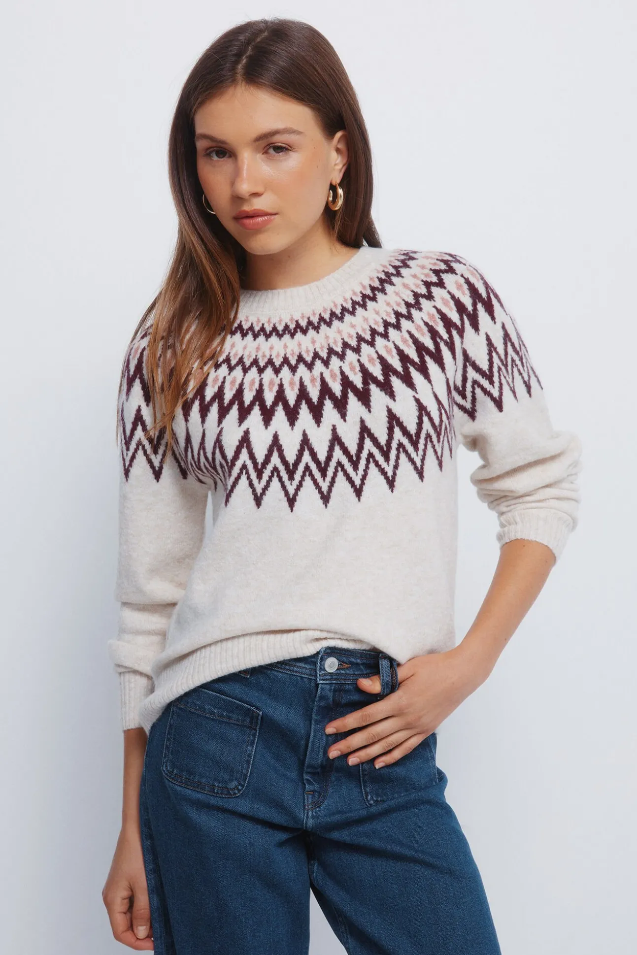 Jersey jacquard cenefas