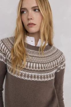 Jersey jacquard geométrico