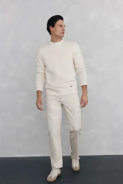 Jersey lana estructura cuello redondo