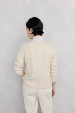 Jersey lana premium ochos y trenzas