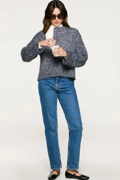 Jersey lana y algodón orgánico cuello caja