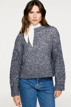 Jersey lana y algodón orgánico cuello caja