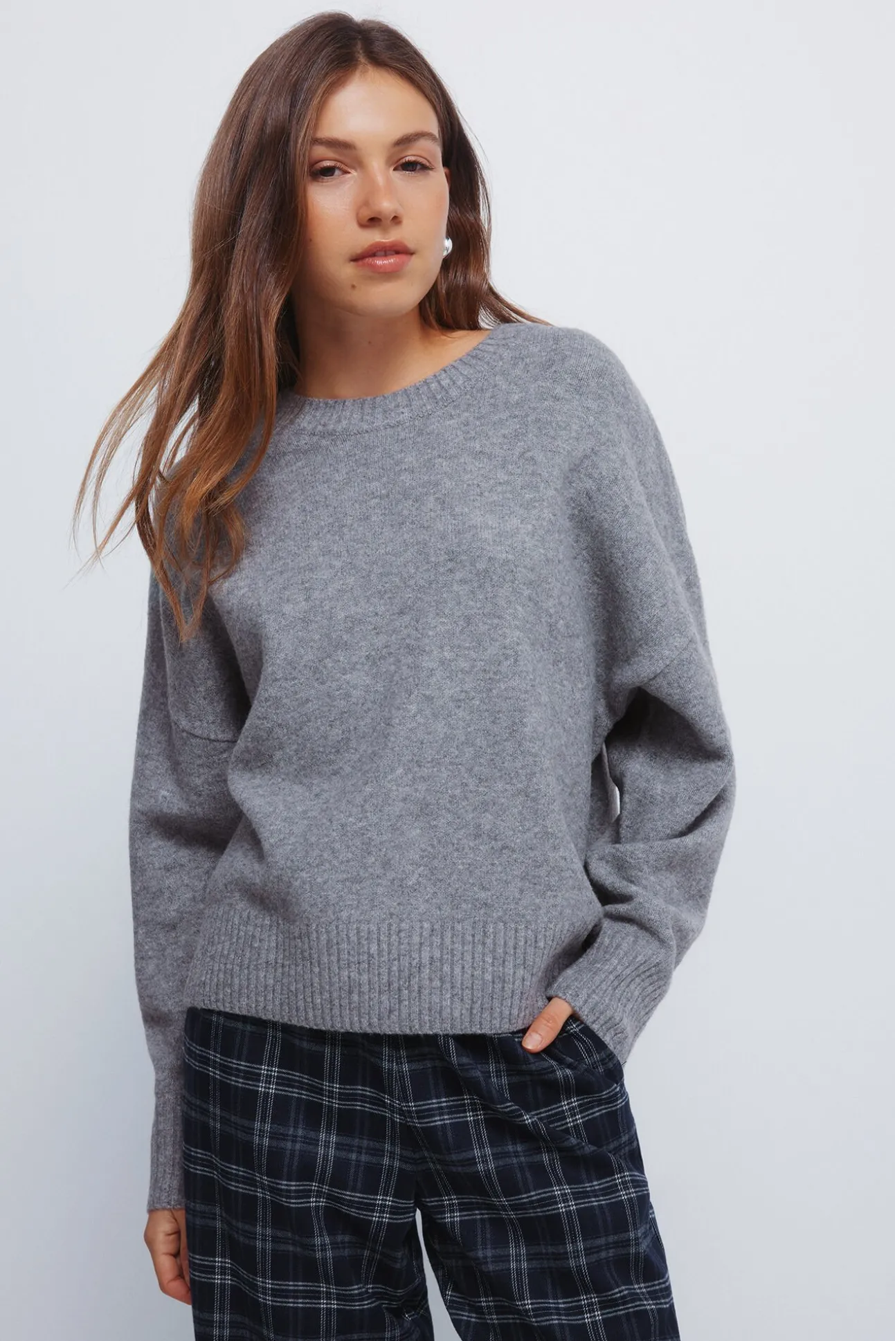 Jersey liso cuello redondo