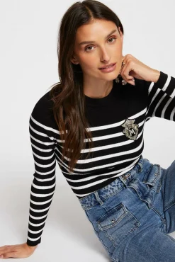 Jersey manga larga con rayas