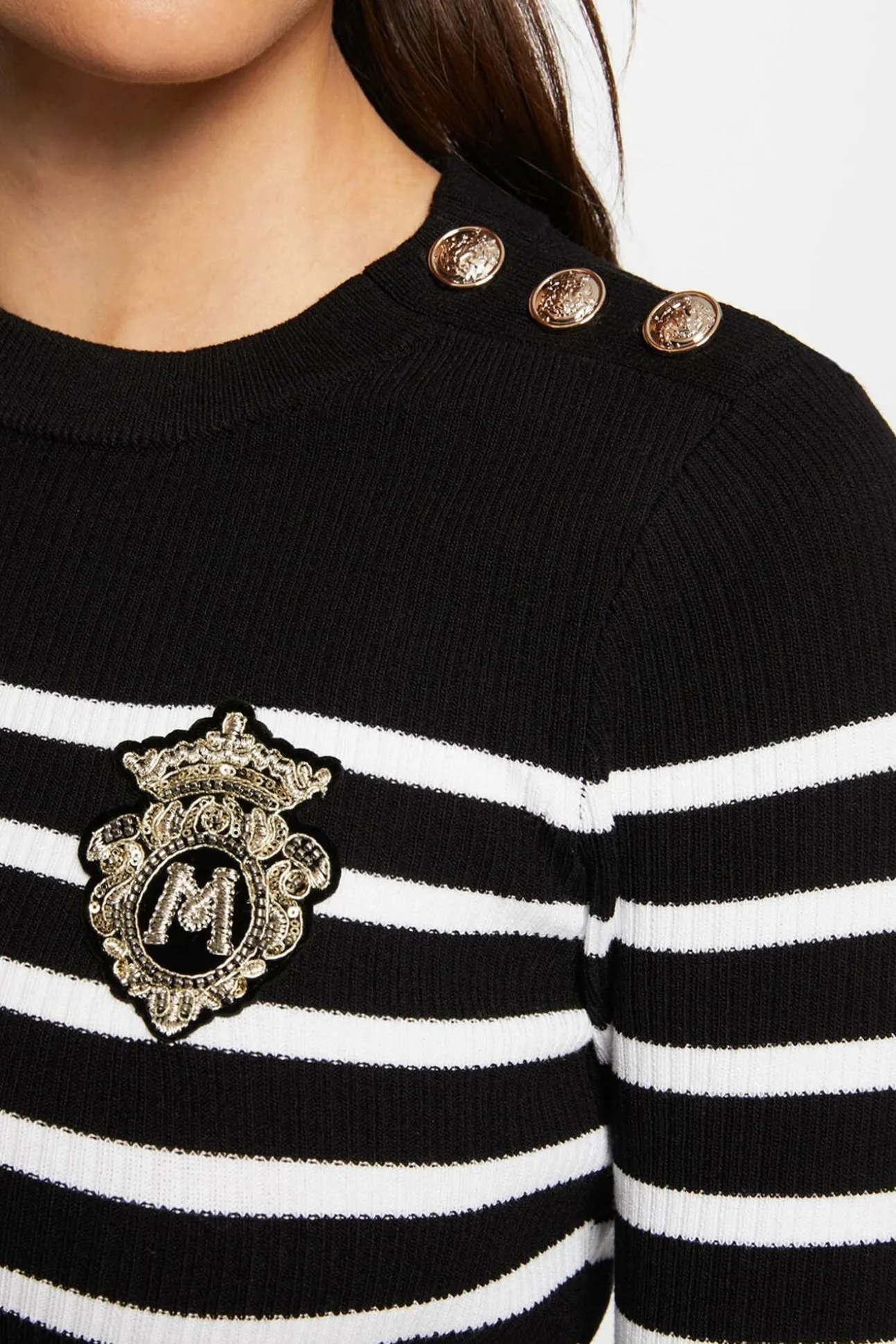 Jersey manga larga con rayas