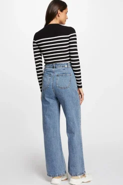 Jersey manga larga con rayas