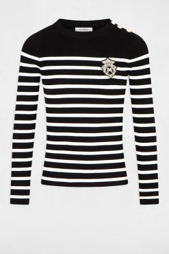 Jersey manga larga con rayas