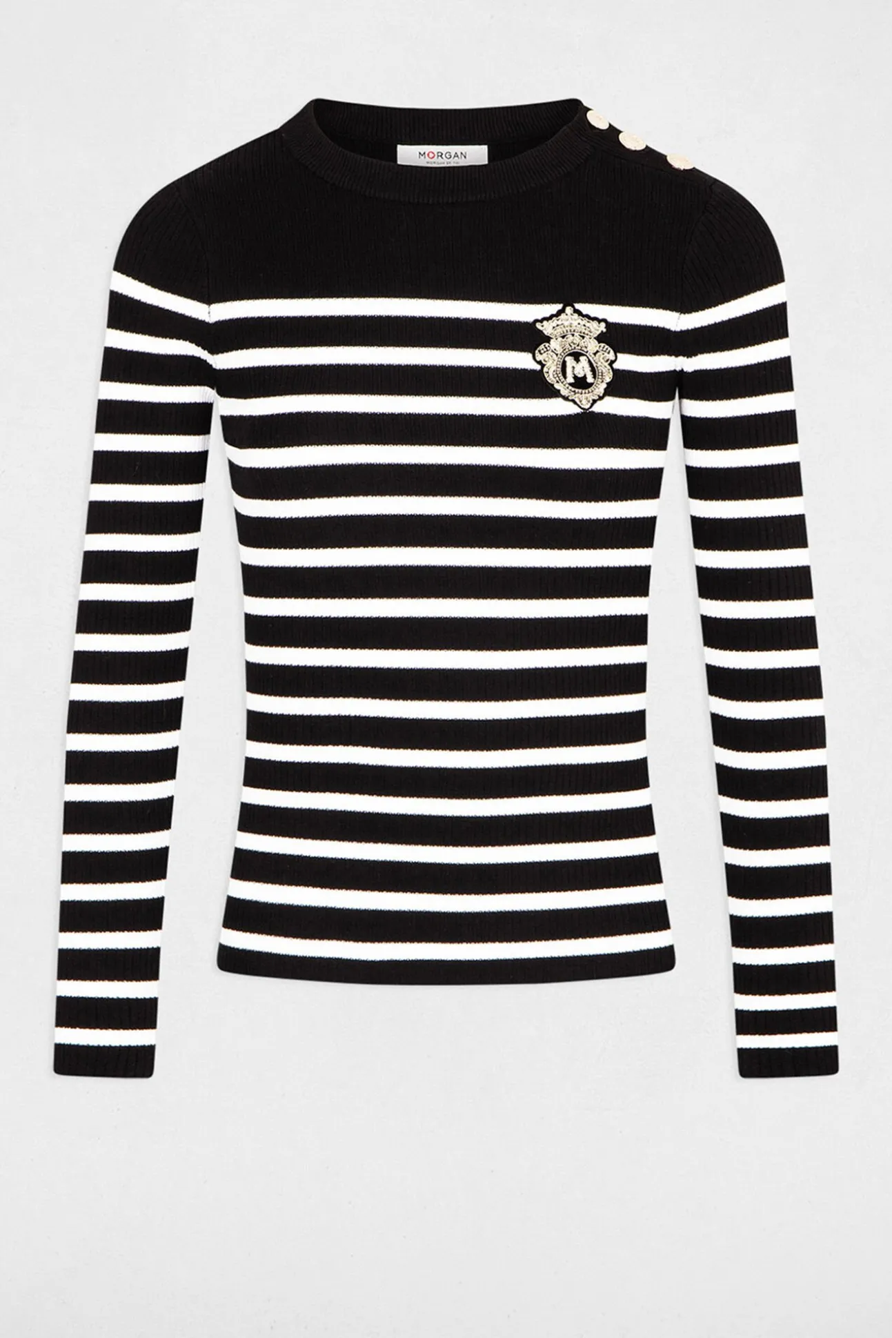 Jersey manga larga con rayas