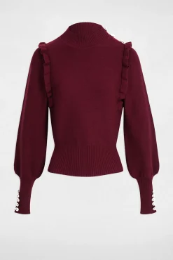 Jersey manga larga con volantes