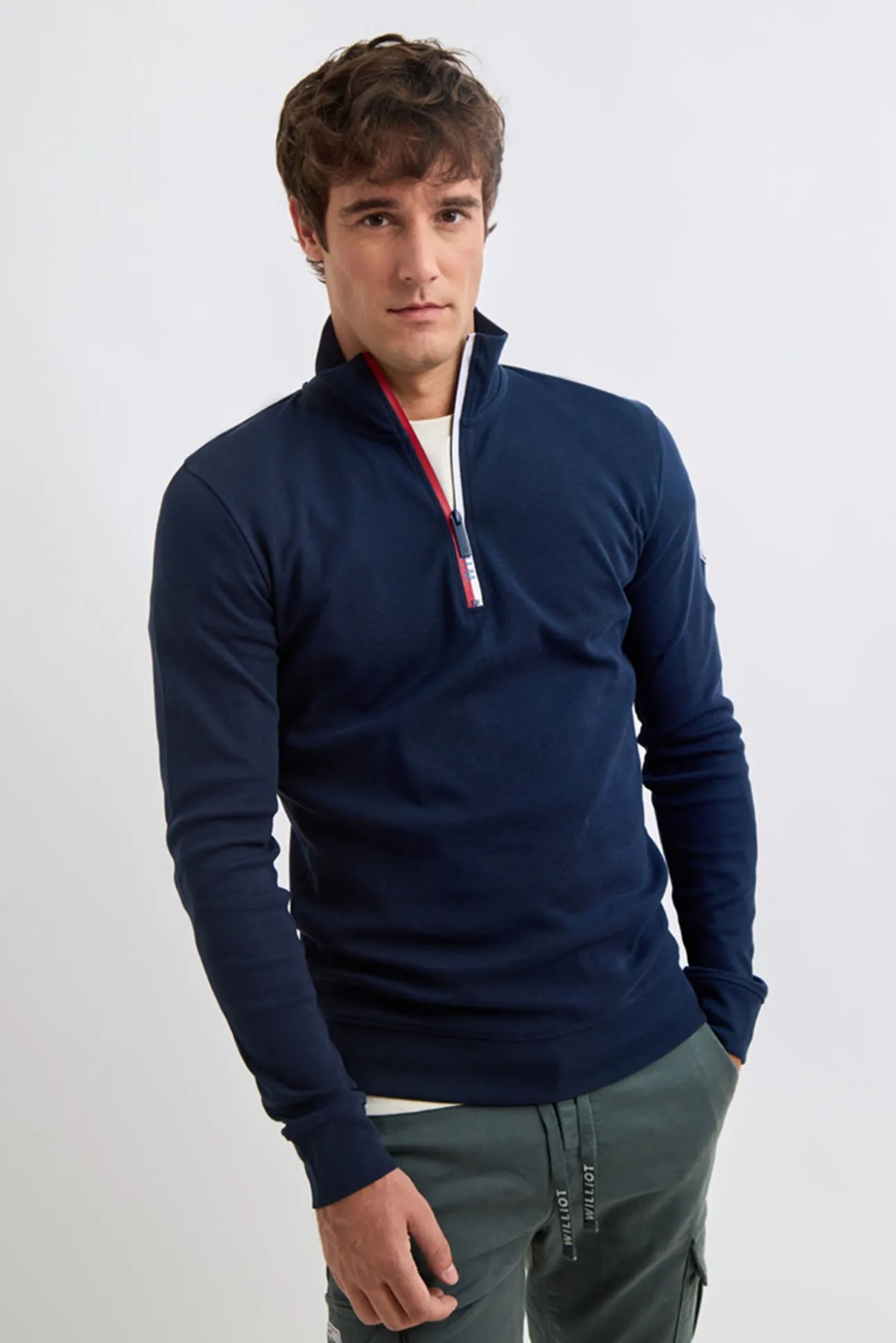 Jersey Media Cremallera Contraste