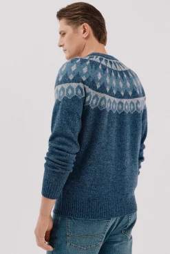 Jersey navideño fantasía lana cuello caja