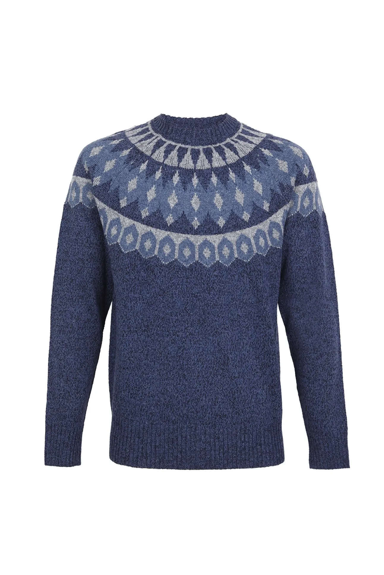 Jersey navideño fantasía lana cuello caja