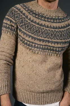 Jersey navideño jacquard cuello caja