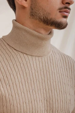 Jersey Nudos Cuello Vuelto