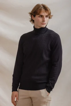 Jersey Nudos Cuello Vuelto