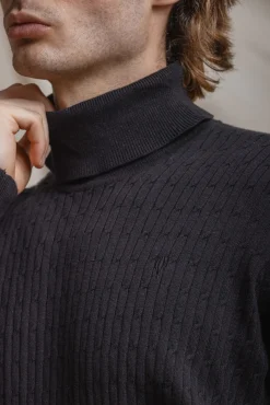 Jersey Nudos Cuello Vuelto