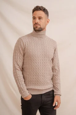 Jersey Nudos Cuello Vuelto