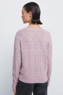 Jersey pointelle lurex