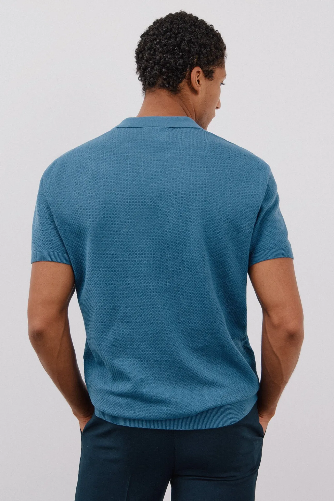 Jersey polo manga corta algodón estructura