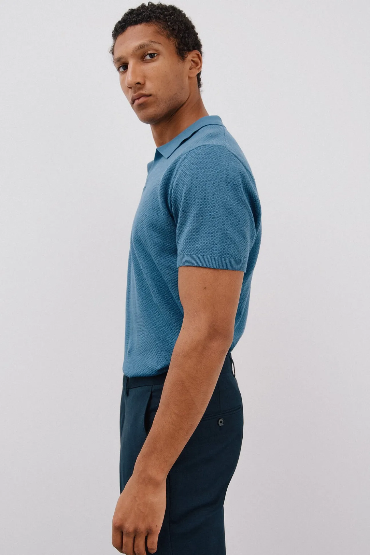 Jersey polo manga corta algodón estructura