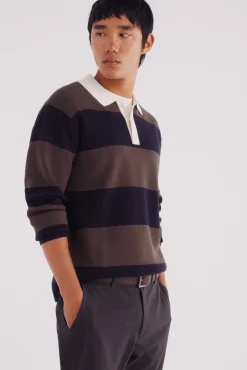 Jersey polo rayas anchas