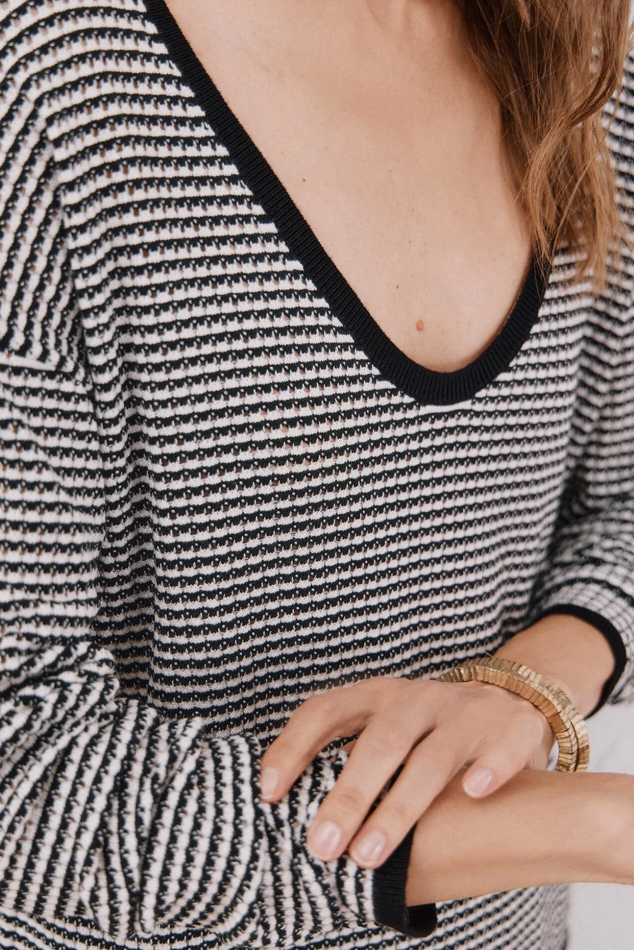 Jersey punto bicolor