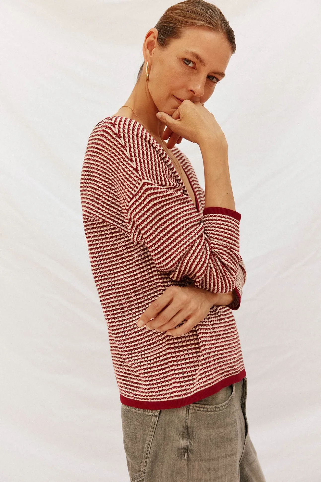 Jersey punto bicolor