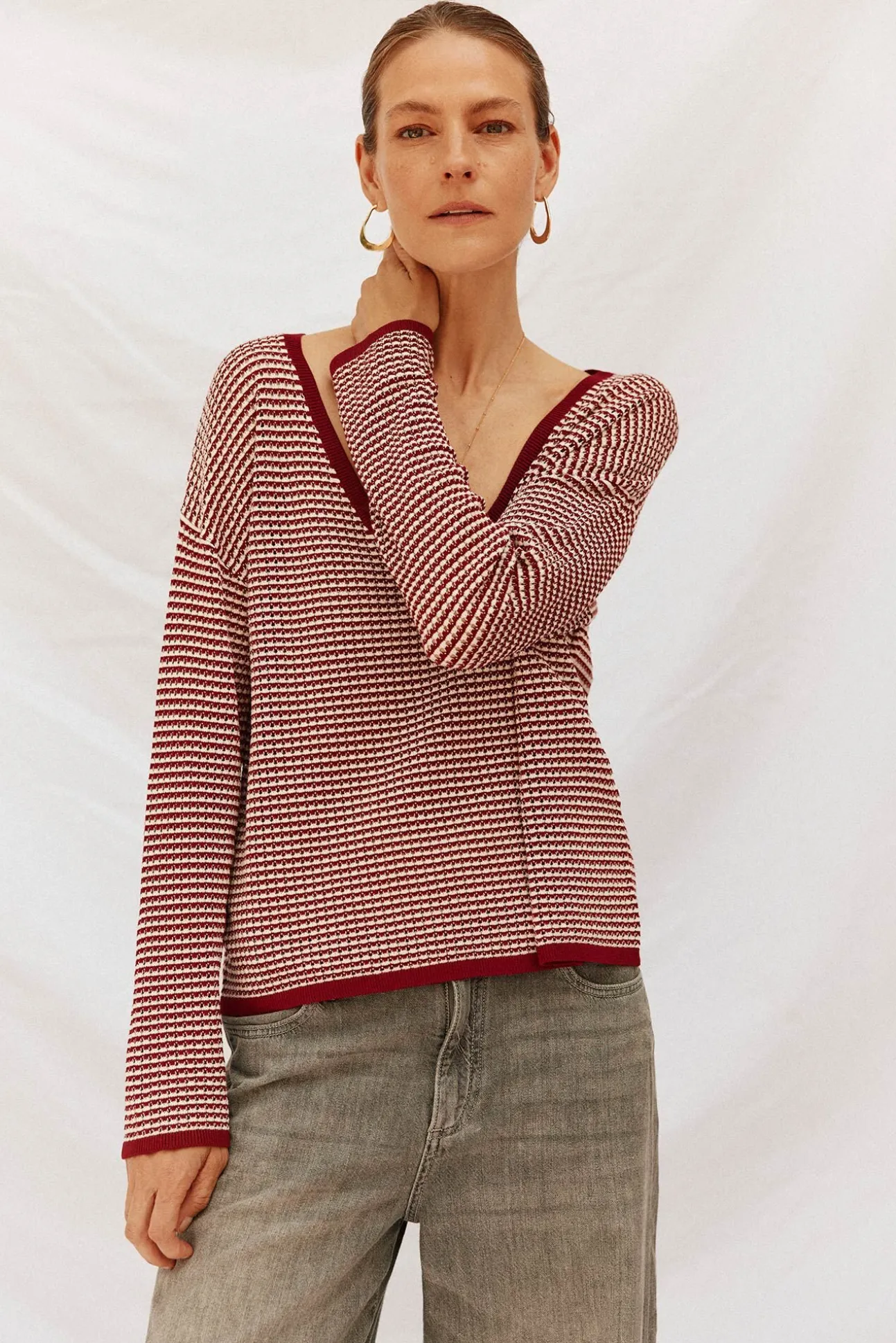 Jersey punto bicolor