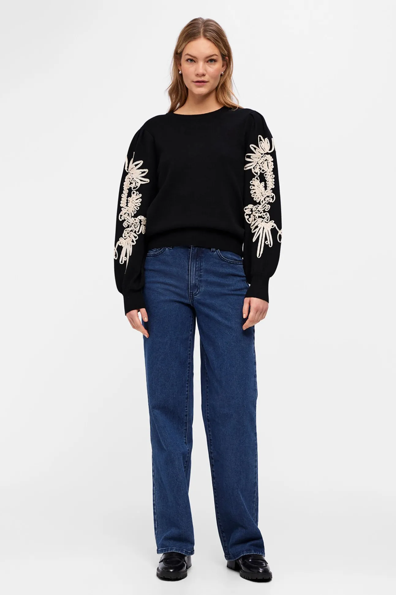 Jersey punto bordado