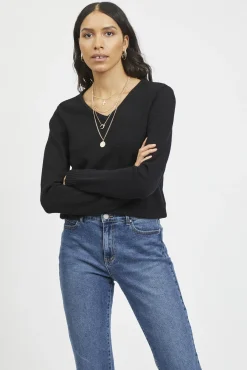 Jersey punto cuello pico