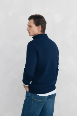 Jersey punto estructura lana cremallera