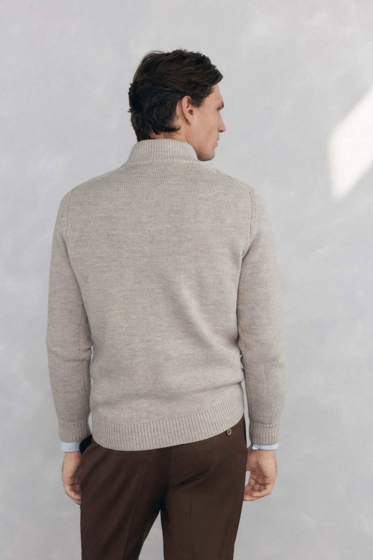 Jersey punto estructura lana cremallera