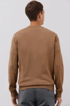 Jersey punto fino algodón cuello pico